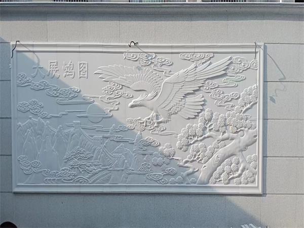 雪花白欄板浮雕